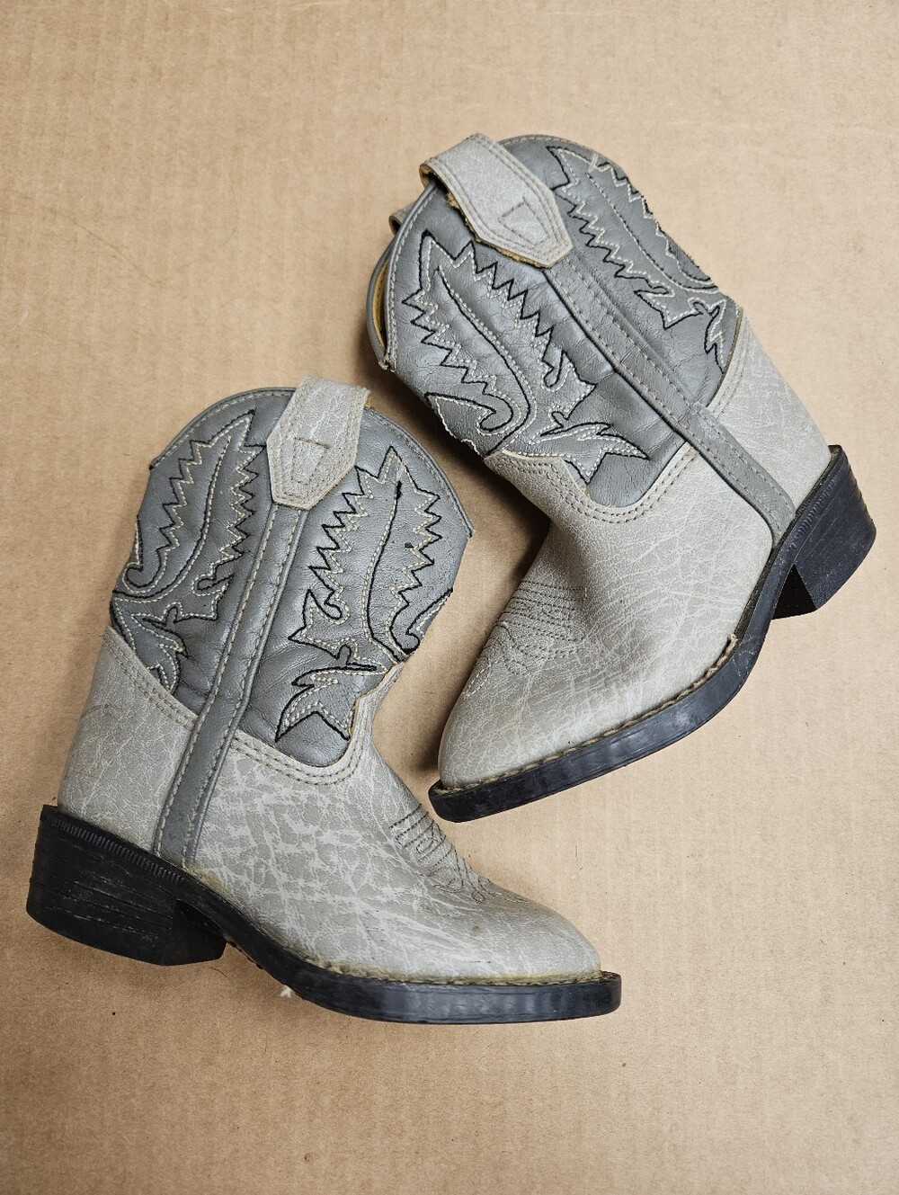 Laredo Toddler Cowboy Boots Size 6.5 Western Leather Boots Boy Girl